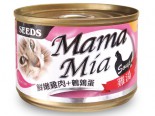 SEED BMA-02 MamaMia機能愛貓雞湯餐罐 - 鮮嫩雞肉+鵪鶉蛋+維他命B群 170g