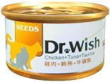 Seeds Dr.wish 雞肉+鮪魚+牛黃酸（心臟功能調整，保護大腦) x 24罐原箱優惠