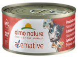 Almo Nature [5452] - Alternative罐裝貓罐頭 70g 火腿+火雞