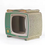 瓦通紙貓抓板 - 舊式電視機 (雙面兩隻色)