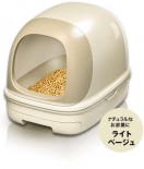 日本花王 - 抗菌除臭雙層有蓋貓砂盆 + 木屑砂 + 吸墊 套裝 (象牙色)