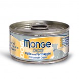 Monge 意大利狗罐頭 鮮味肉絲系列 雞肉+芝士 95G x 24