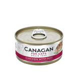 Canagan 貓用無穀物雞肉+牛肉配方罐頭 75g