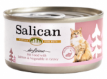 Salican 挪威森林 [002883] 肉汁系列 - 三文魚+蔬菜(肉汁) 貓罐頭 85g