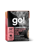 Go! Solutions 1266027 活力營養系列 無穀物三文魚+鱈魚肉醬 貓濕糧 6.4oz (淺粉紅) (盒裝)